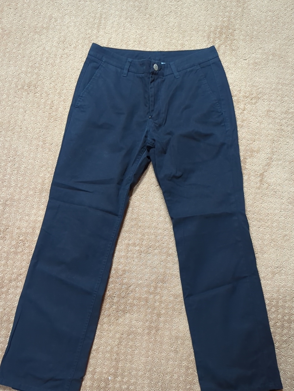Men's Navy Blue Bonobos Washed Straight Fit